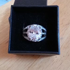 Oval Simulated diamond ring